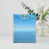 Blauwe Oceaan Uitnodiging4 Kaart (Staand voorkant)