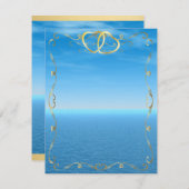Blauwe Oceaan Uitnodiging4 Kaart (Voorkant / Achterkant)