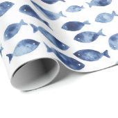 Blauwe Oceaan Vis Cadeaupapier (Rol Hoek)