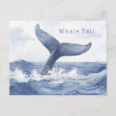 Blauwe Oceaan Walvisstaart Briefkaart (Voorkant)