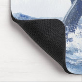 Blauwe Oceaan Walvisstaart Muismat (Hoek)