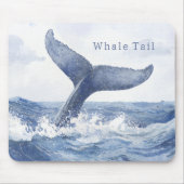 Blauwe Oceaan Walvisstaart Muismat (Voorkant)