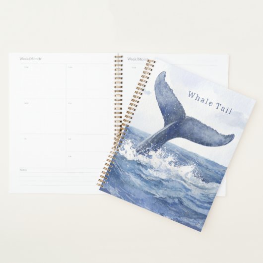 Blauwe Oceaan Walvisstaart Planner (Display)