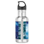 Blauwe Oceaan Waterfles (Achterkant)
