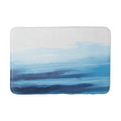 Blauwe Oceaan Waterverf Abstract Zee Monogram Badmat (Voorkant)