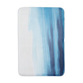 Blauwe Oceaan Waterverf Abstract Zee Monogram Badmat (Voorkant Verticaal)