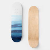 Blauwe Oceaan Waterverf Abstract Zee Monogram Persoonlijk Skateboard (Voorkant)