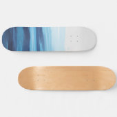 Blauwe Oceaan Waterverf Abstract Zee Monogram Persoonlijk Skateboard (Horizontaal)
