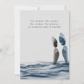 Blauwe oceaan Waterverf Kuststrand bruiloft Kaart (Voorkant)