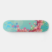 Blauwe oceaan wervelingen ontwerp meisjes skateboa skateboard (Horizontaal)