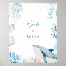 Blauwe Oceaan Zie Je Gauw Zomer Kaarten en Cadeaus Poster