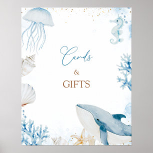 Blauwe Oceaan Zie Je Gauw Zomer Kaarten en Cadeaus Poster