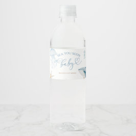 Blauwe Oceaan Ziet U Gauw Zomer Fles Etiket