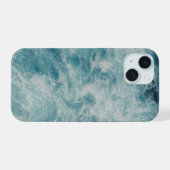 Blauwe Oceaan Zomer Strandgolven iPhone 15 Case (Achterkant horizontaal)