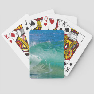 Blauwe Oceaan Zomer Strandgolven Pokerkaarten