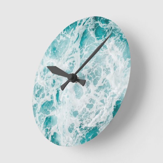 Blauwe oceaangolf Acrylwandklok Ronde Klok (Hoek)