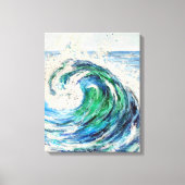 Blauwe Oceaangolf Canvas Afdruk (Voorkant)