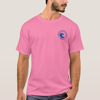 Blauwe oceaangolfkaart van het eiland Chincoteague T-shirt
