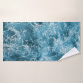 Blauwe oceaangolven badhanddoek (Badhanddoek)