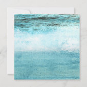 Blauwe oceaangolven Beach Wedding Invitations Kaart (Achterkant)
