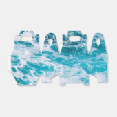 Blauwe oceaangolven bedankdoosjes (Uitgevouwen)