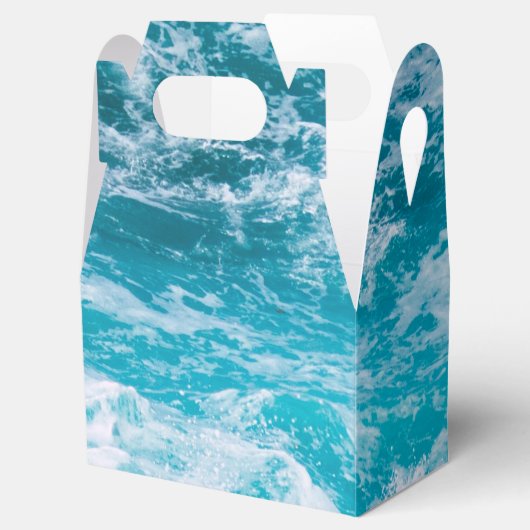 Blauwe oceaangolven bedankdoosjes (Geopend)