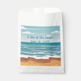 Blauwe oceaangolven bedankzakje