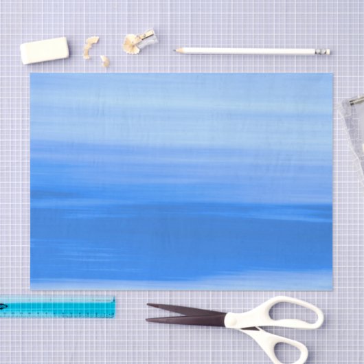 Blauwe oceaangolven blauw tissuepapier (Craft)