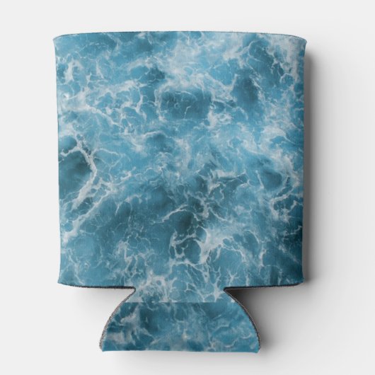 Blauwe oceaangolven blikjeskoeler (Achterkant)