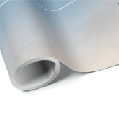 Blauwe Oceaangolven Canvas Kunst Cadeaupapier (Rol Hoek)