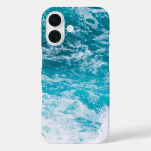 Blauwe oceaangolven iPhone 16 hoesje