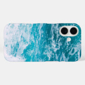 Blauwe oceaangolven Case-Mate iPhone case (Achterkant (horizontaal))
