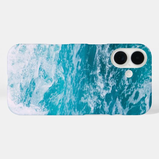 Blauwe oceaangolven Case-Mate iPhone case (Achterkant (horizontaal))