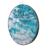Blauwe oceaangolven dartbord (Voorkant Rechts)