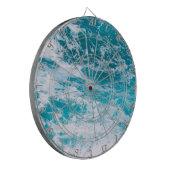 Blauwe oceaangolven dartbord (Voorkant Links)