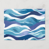 Blauwe oceaangolven | De moderne simplistische Wat Briefkaart (Voorkant)