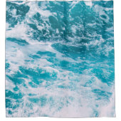 Blauwe oceaangolven douchegordijn (Voorkant)