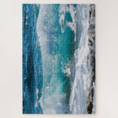 Blauwe oceaangolven en Rocks, Vs 2 Legpuzzel (Verticaal)