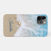 Blauwe oceaangolven en strand zand Case-Mate iPhone case (Achterkant (horizontaal))