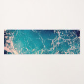 Blauwe oceaangolven Fotografie Yoga Mat (Achterkant (horizontaal))
