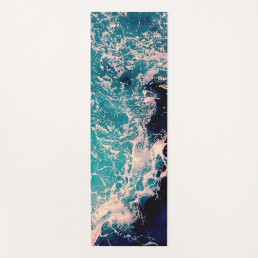 Blauwe oceaangolven Fotografie Yoga Mat (Voorkant)
