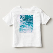 Blauwe oceaangolven kinder shirts (Voorkant)