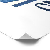 Blauwe Oceaangolven Kunstprint Abstracte Kustwand Poster (Hoek)