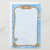 Blauwe oceaangolven met noorderbreedte briefpapier (Voorkant / Achterkant)