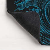 Blauwe oceaangolven muismat (Hoek)