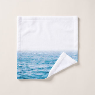 Blauwe oceaangolven Nautical Seascape Washandje