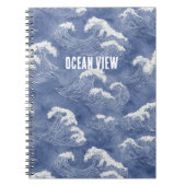 Blauwe Oceaangolven Notitieboek (Voorkant)