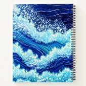 Blauwe oceaangolven notitieboek (Achterkant)