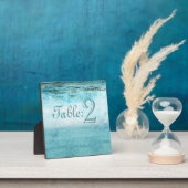 Blauwe oceaangolven Nummer van batchtabel Fotoplaat (Insitu)