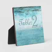 Blauwe oceaangolven Nummer van batchtabel Fotoplaat (Voorkant)